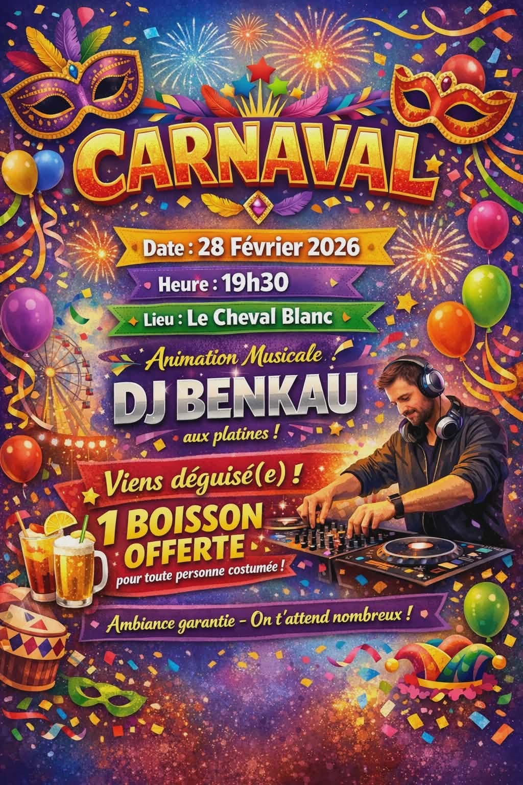 Photo de l'évènement Carnaval cheval blanc 